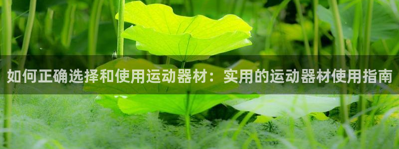 意昂5(KGAME)娱乐首页官网下载：如何正确选择和使用运动